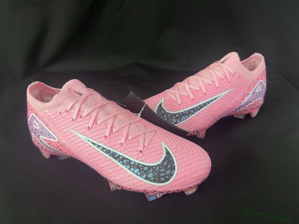 Unisex Nike Air Zoom Mercurial Vapor 16 Elite FG Firm Ground Low-Tops Football Boots - Pink/Blue/Black