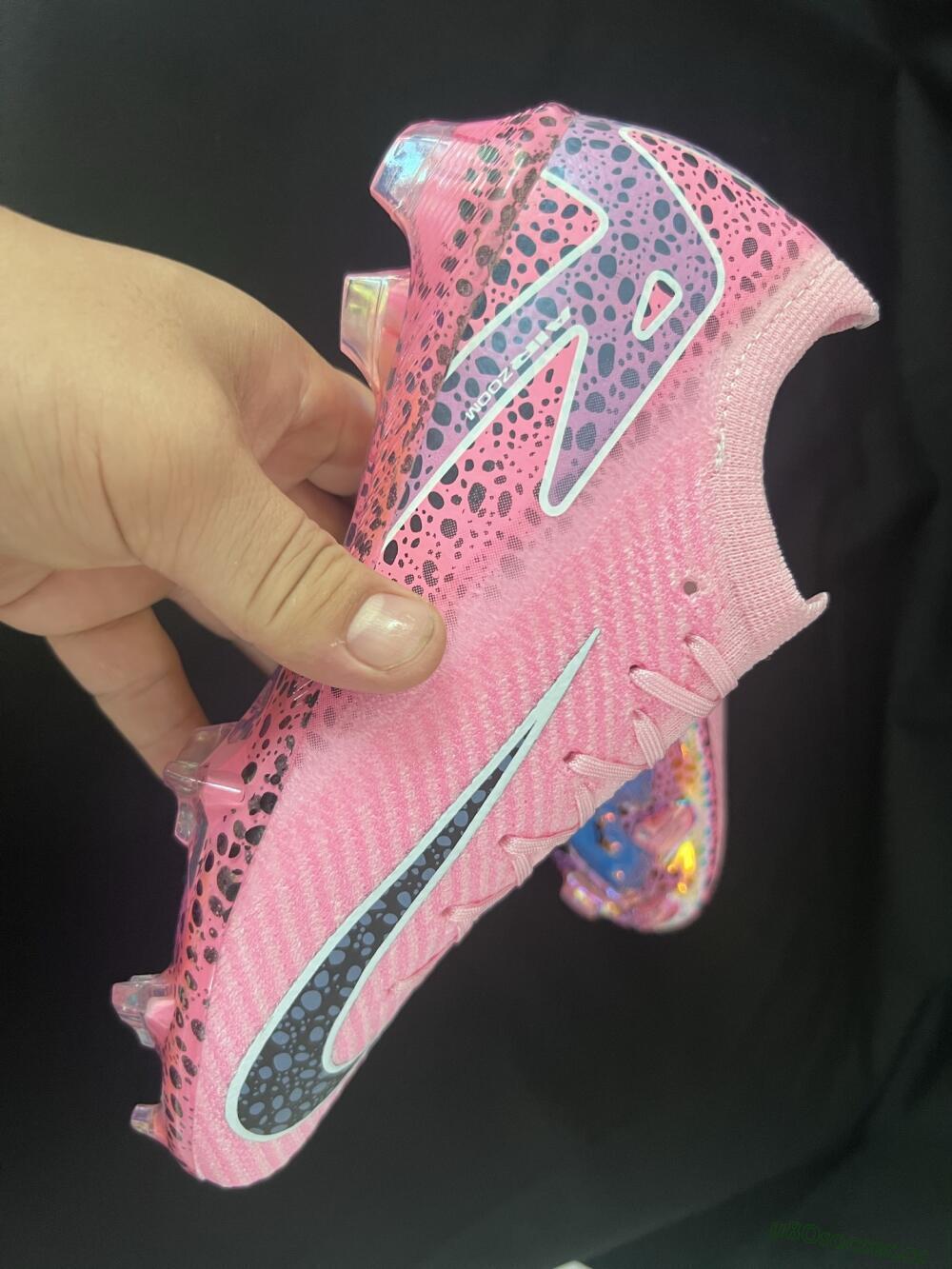 Unisex Nike Air Zoom Mercurial Vapor 16 Elite FG Firm Ground Low-Tops Football Boots - Pink/Blue/Black