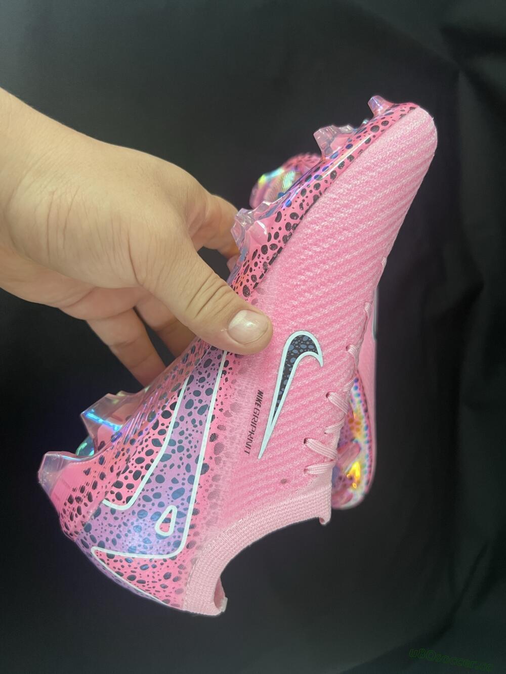 Unisex Nike Air Zoom Mercurial Vapor 16 Elite FG Firm Ground Low-Tops Football Boots - Pink/Blue/Black