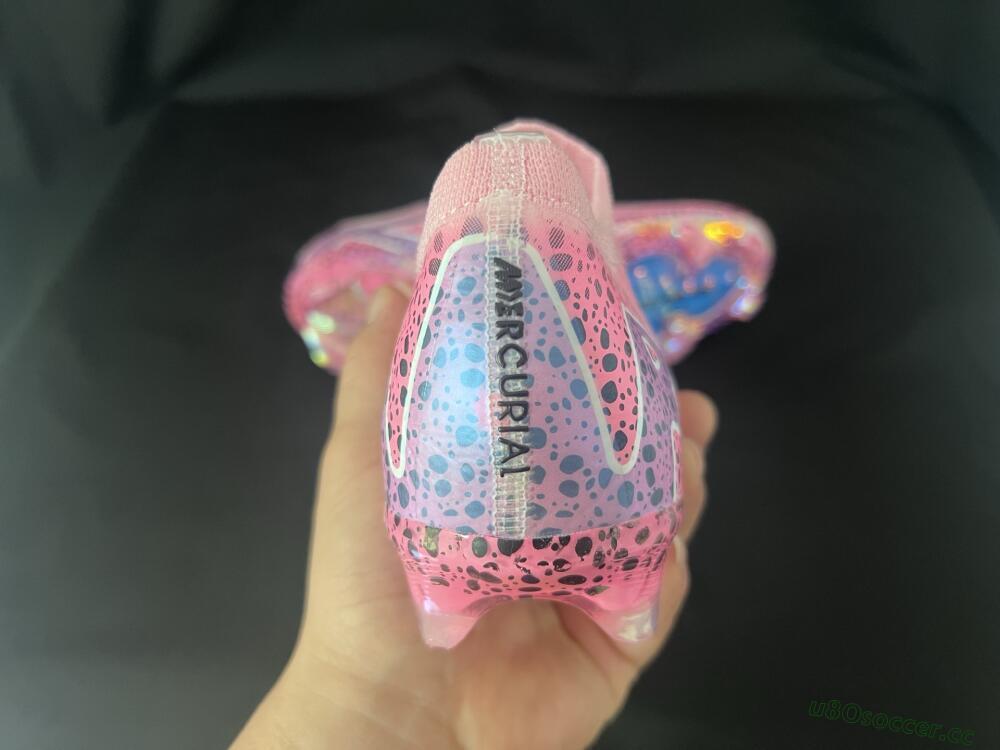 Unisex Nike Air Zoom Mercurial Vapor 16 Elite FG Firm Ground Low-Tops Football Boots - Pink/Blue/Black