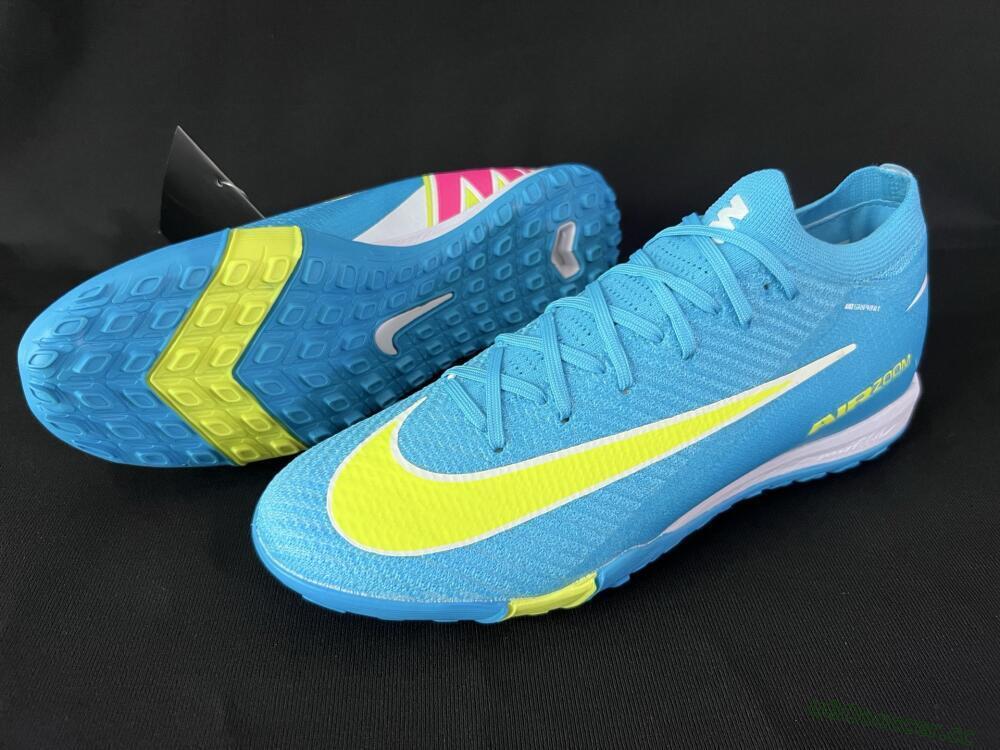 Unisex Nike Air Zoom Mercurial Vapor 16 Elite TF Artificial Turf Low-Tops Football Shoes - Blue/Yellow/White
