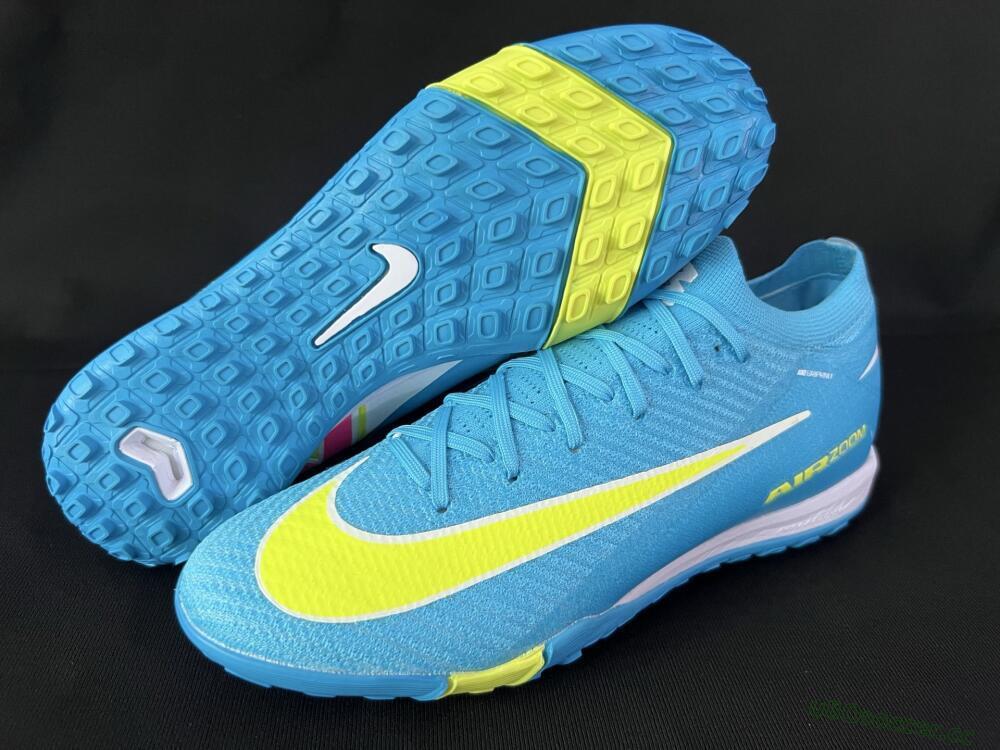 Unisex Nike Air Zoom Mercurial Vapor 16 Elite TF Artificial Turf Low-Tops Football Shoes - Blue/Yellow/White