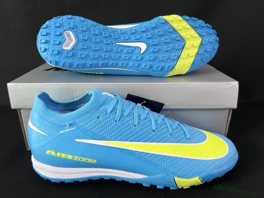 Unisex Nike Air Zoom Mercurial Vapor 16 Elite TF Artificial Turf Low-Tops Football Shoes - Blue/Yellow/White