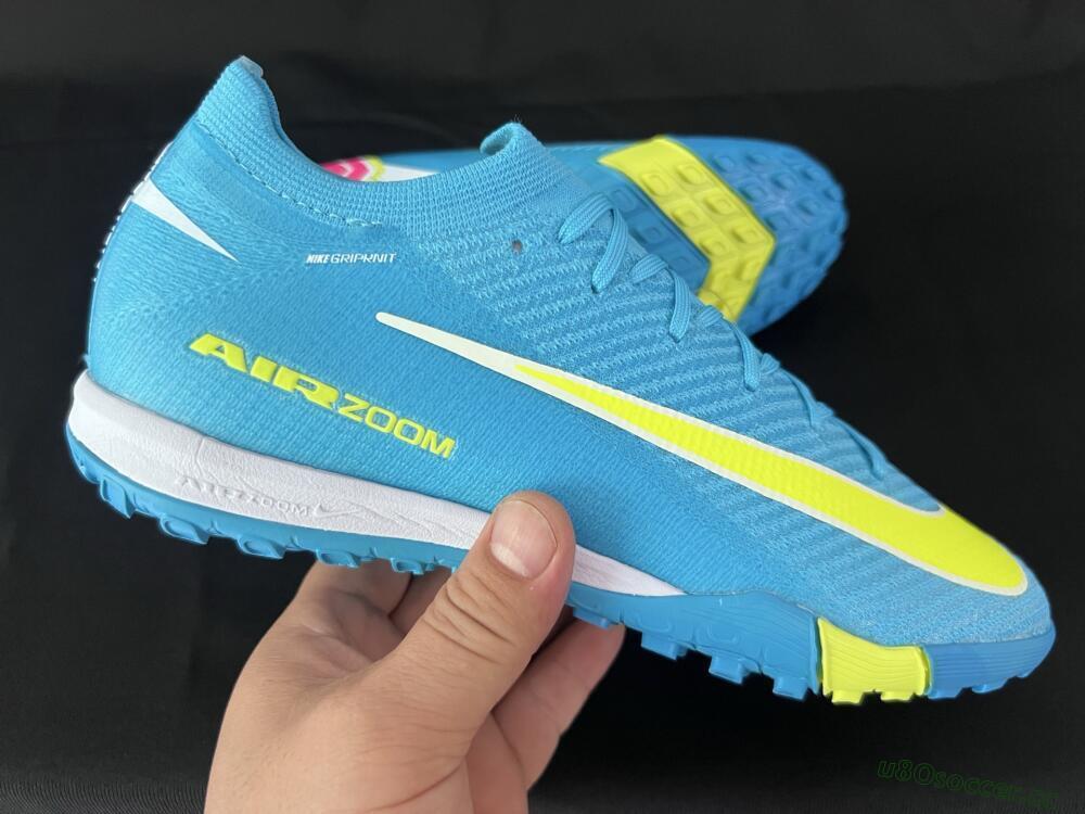 Unisex Nike Air Zoom Mercurial Vapor 16 Elite TF Artificial Turf Low-Tops Football Shoes - Blue/Yellow/White