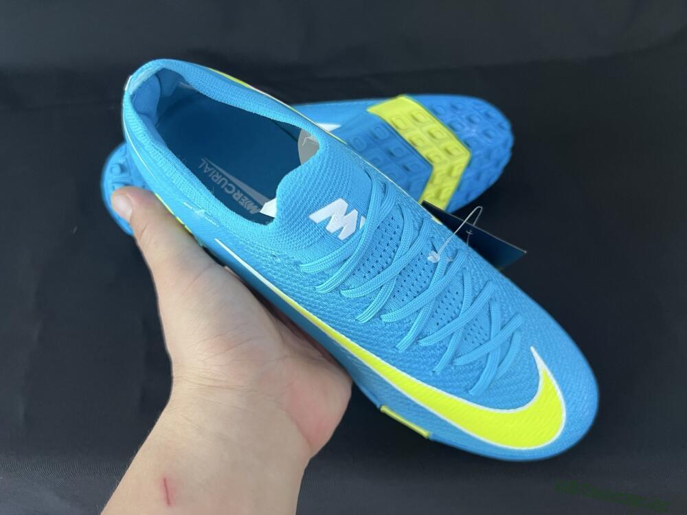 Unisex Nike Air Zoom Mercurial Vapor 16 Elite TF Artificial Turf Low-Tops Football Shoes - Blue/Yellow/White