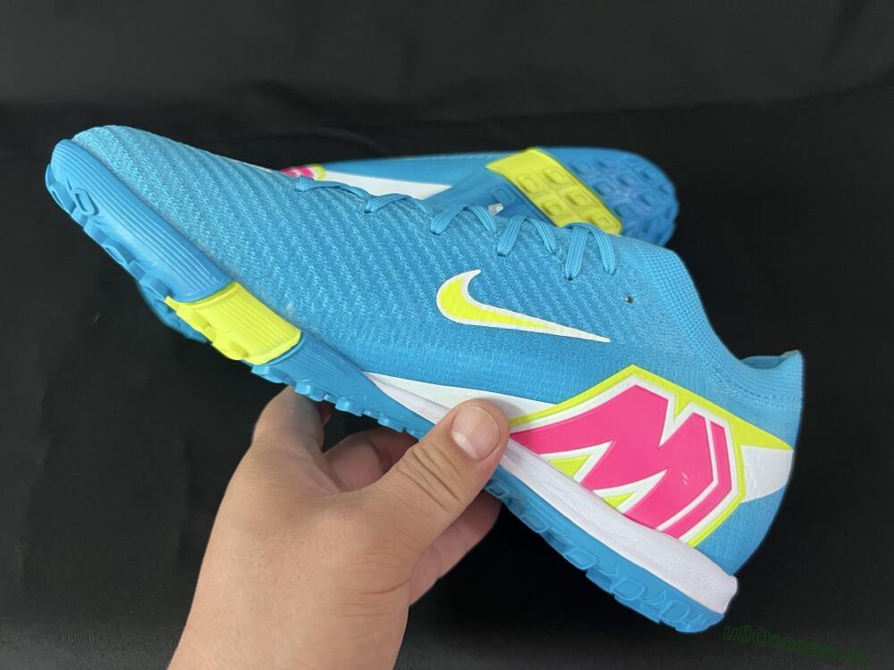 Unisex Nike Air Zoom Mercurial Vapor 16 Elite TF Artificial Turf Low-Tops Football Shoes - Blue/Yellow/White