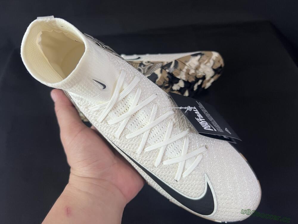 Unisex Nike Air Zoom Mercurial Superfly 10 Elite TF Artificial Turf High-Tops Football Shoes - Beige/Black/Brown