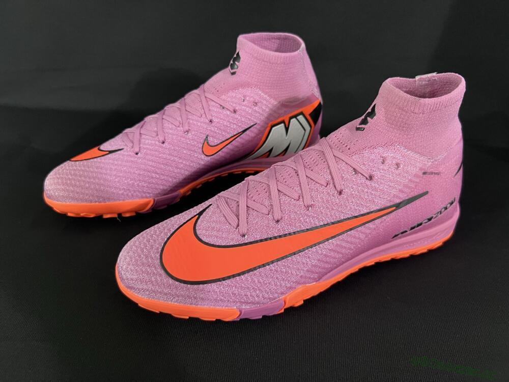 Unisex Nike Air Zoom Mercurial Superfly 10 Elite TF Artificial Turf High-Tops Football Shoes - Red/Orange/Black