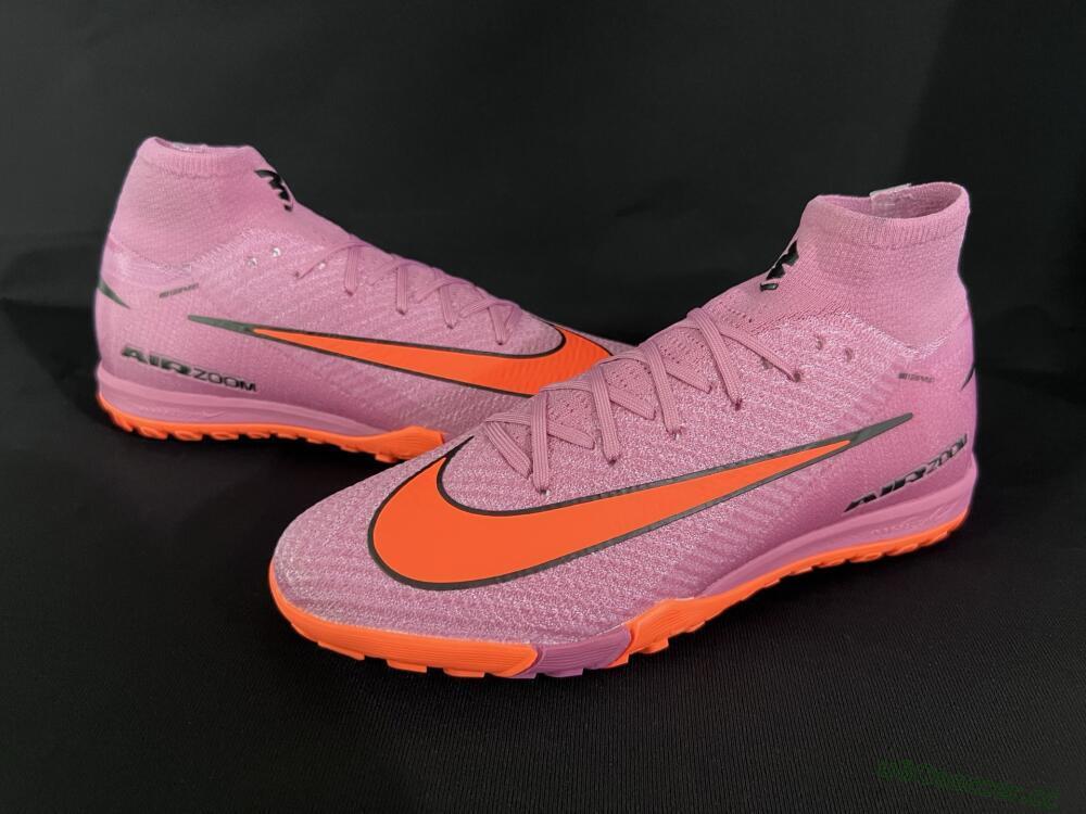 Unisex Nike Air Zoom Mercurial Superfly 10 Elite TF Artificial Turf High-Tops Football Shoes - Red/Orange/Black