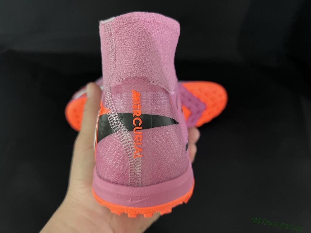 Unisex Nike Air Zoom Mercurial Superfly 10 Elite TF Artificial Turf High-Tops Football Shoes - Red/Orange/Black