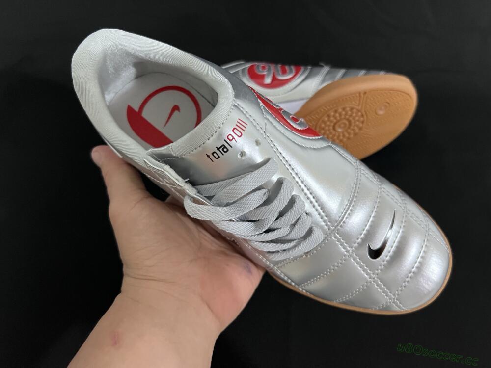 Kids Nike Total 90 III IC Indoor & Futsal Low-Tops Football Shoes - Silver/Blue