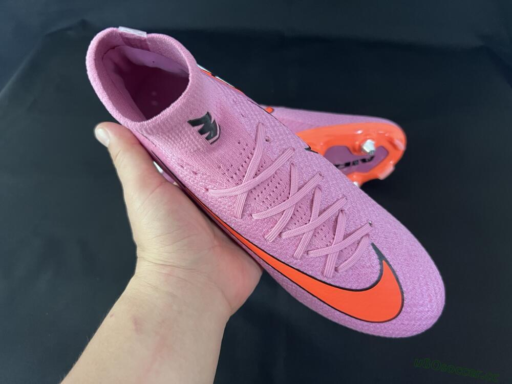 Men's Nike Air Zoom Mercurial Superfly 10 Elite SG Soft Ground High-Tops Football Boots - Red/Black/White