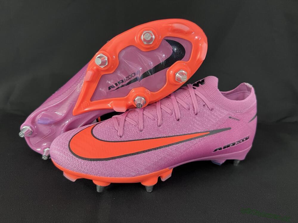 Men's Nike Air Zoom Mercurial Vapor 16 Elite SG Soft Ground Low-Tops Football Boots - Pink/Red/Black