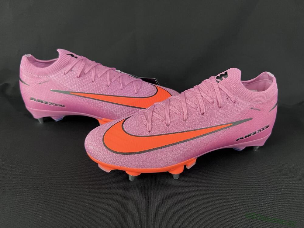 Men's Nike Air Zoom Mercurial Vapor 16 Elite SG Soft Ground Low-Tops Football Boots - Pink/Red/Black