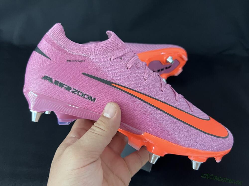 Men's Nike Air Zoom Mercurial Vapor 16 Elite SG Soft Ground Low-Tops Football Boots - Pink/Red/Black