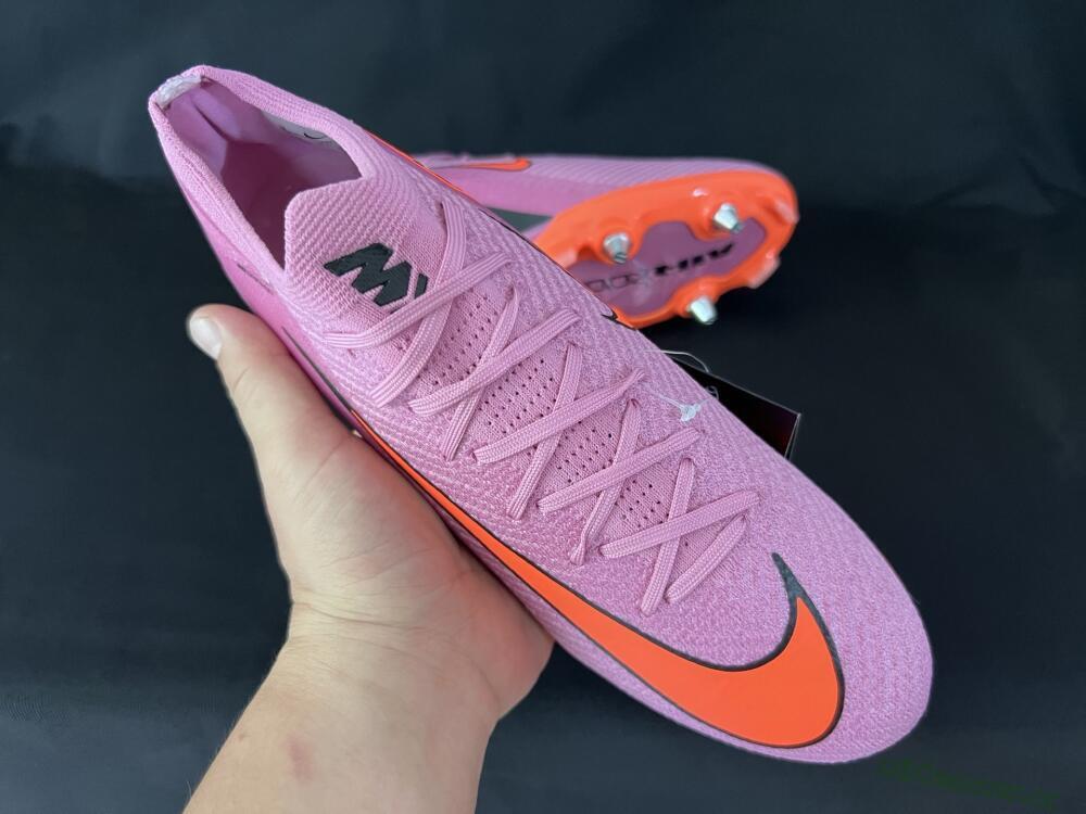 Men's Nike Air Zoom Mercurial Vapor 16 Elite SG Soft Ground Low-Tops Football Boots - Pink/Red/Black