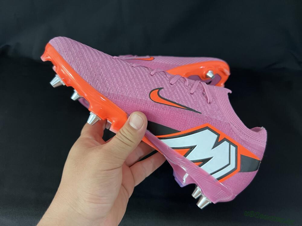 Men's Nike Air Zoom Mercurial Vapor 16 Elite SG Soft Ground Low-Tops Football Boots - Pink/Red/Black