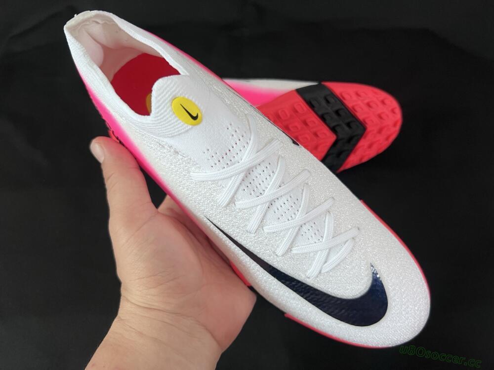 Unisex Nike Air Zoom Mercurial Vapor 16 Elite TF Artificial Turf Low-Tops Football Shoes - White/Black/Pink