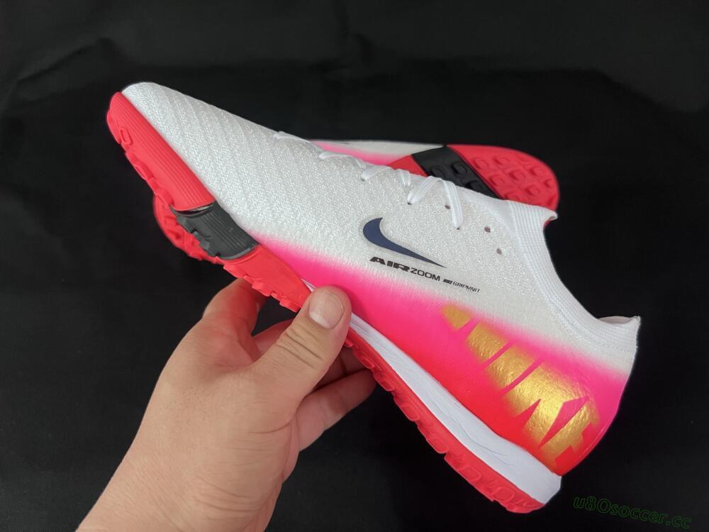 Unisex Nike Air Zoom Mercurial Vapor 16 Elite TF Artificial Turf Low-Tops Football Shoes - White/Black/Pink