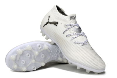Men's Puma Future 8 Ultimate AG Artificial Grass Low-Tops Football Boots - Beige/Black/White
