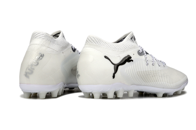 Men's Puma Future 8 Ultimate AG Artificial Grass Low-Tops Football Boots - Beige/Black/White