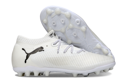 Men's Puma Future 8 Ultimate AG Artificial Grass Low-Tops Football Boots - Beige/Black/White