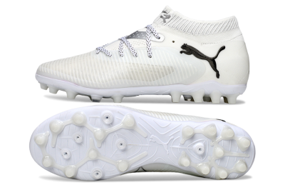 Men's Puma Future 8 Ultimate AG Artificial Grass Low-Tops Football Boots - Beige/Black/White