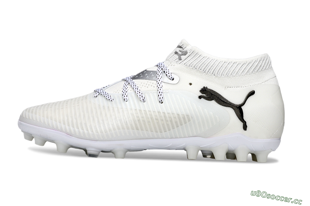 Men's Puma Future 8 Ultimate AG Artificial Grass Low-Tops Football Boots - Beige/Black/White 0