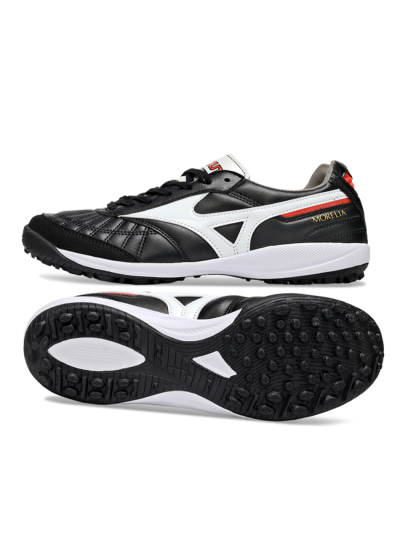 Men's Mizuno Morelia Neo 4 TF Artificial Turf Low-Tops Football Shoes - Black/White/Red
