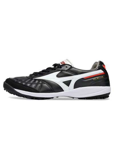 Men's Mizuno Morelia Neo 4 TF Artificial Turf Low-Tops Football Shoes - Black/White/Red