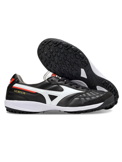Men's Mizuno Morelia Neo 4 TF Artificial Turf Low-Tops Football Shoes - Black/White/Red