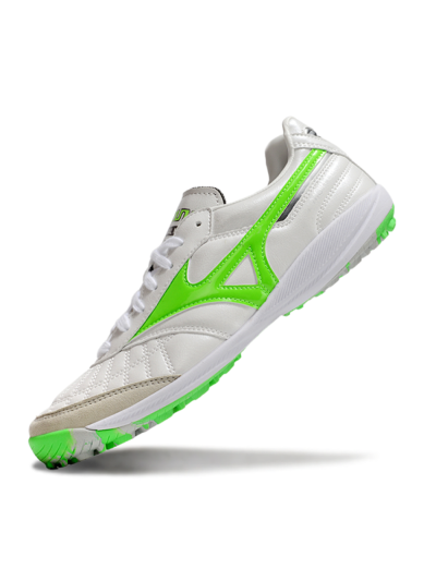 Men's Mizuno Morelia Neo 4 TF Artificial Turf Low-Tops Football Shoes - White/Yellow/Grey