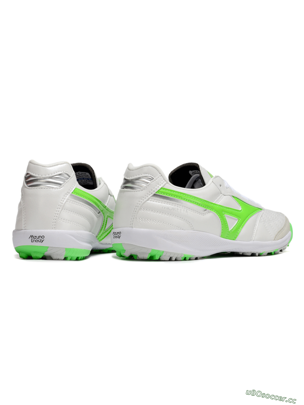 Men's Mizuno Morelia Neo 4 TF Artificial Turf Low-Tops Football Shoes - White/Yellow/Grey 6