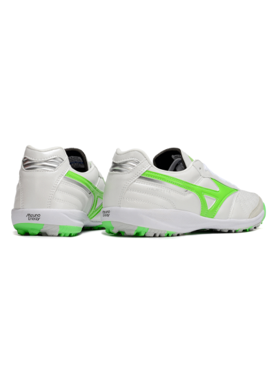 Men's Mizuno Morelia Neo 4 TF Artificial Turf Low-Tops Football Shoes - White/Yellow/Grey