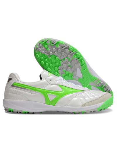 Men's Mizuno Morelia Neo 4 TF Artificial Turf Low-Tops Football Shoes - White/Yellow/Grey