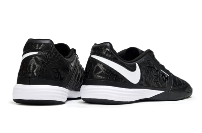 Unisex Nike Lunar Gato 2 IC Indoor & Futsal Low-Tops Football Shoes - Black/White