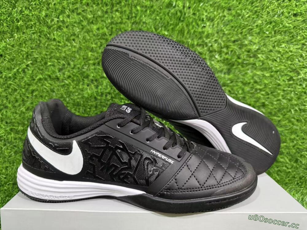 Unisex Nike Lunar Gato 2 IC Indoor & Futsal Low-Tops Football Shoes - Black/White