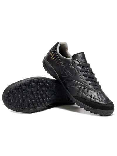 Men's Mizuno Morelia Neo 4 TF Artificial Turf Low-Tops Football Shoes - Black/Gold