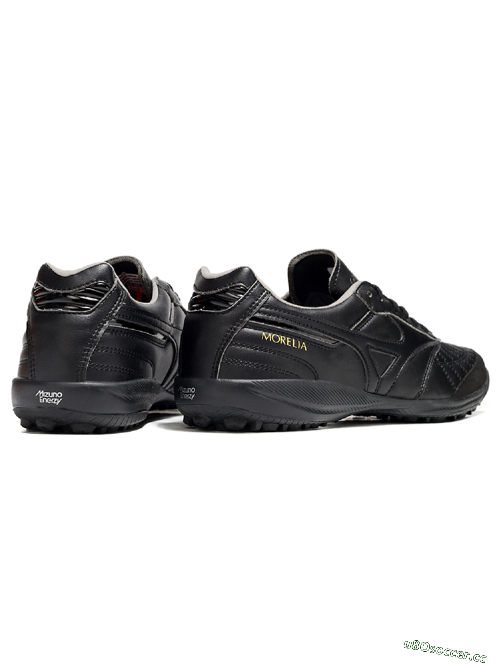 Men's Mizuno Morelia Neo 4 TF Artificial Turf Low-Tops Football Shoes - Black/Gold 6