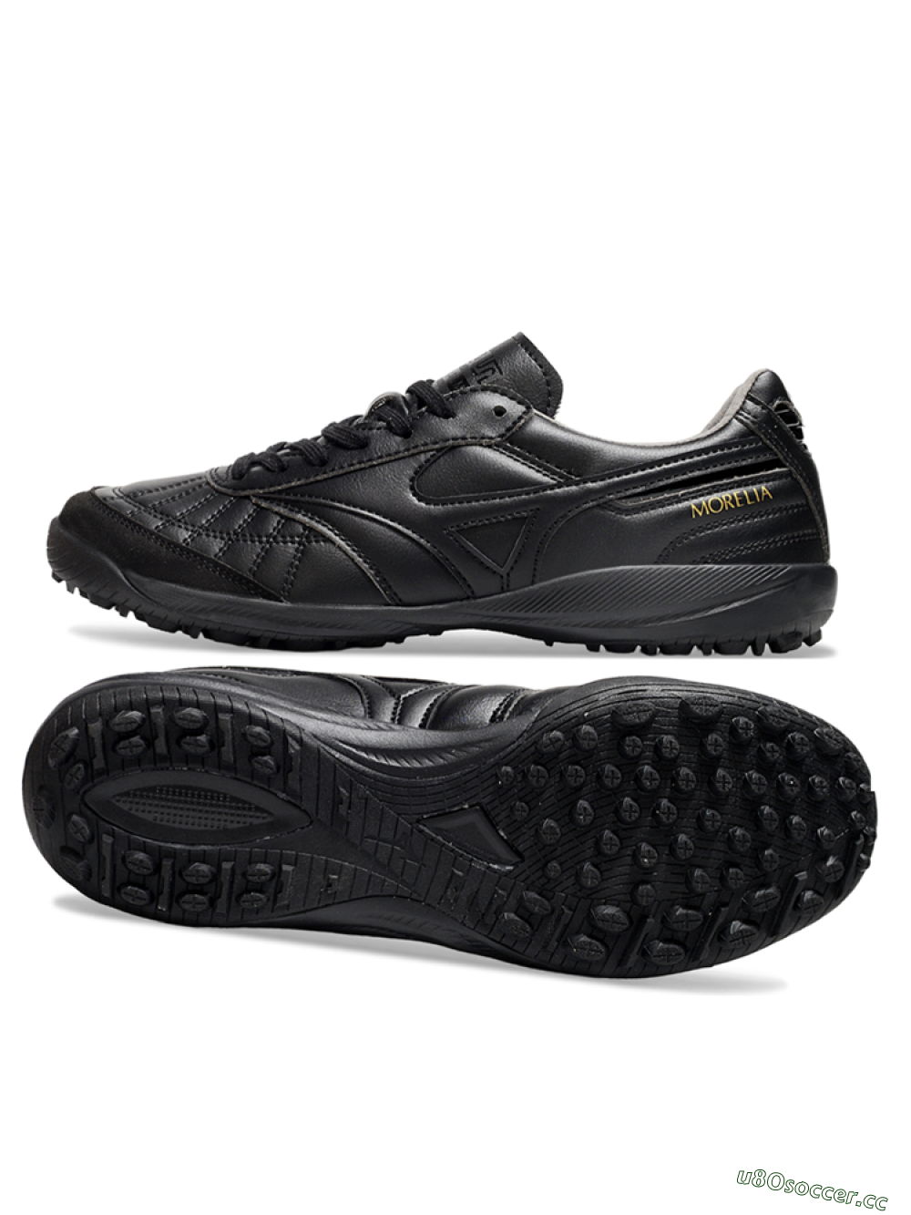 Men's Mizuno Morelia Neo 4 TF Artificial Turf Low-Tops Football Shoes - Black/Gold 1
