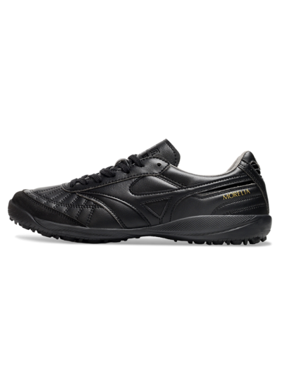 Men's Mizuno Morelia Neo 4 TF Artificial Turf Low-Tops Football Shoes - Black/Gold