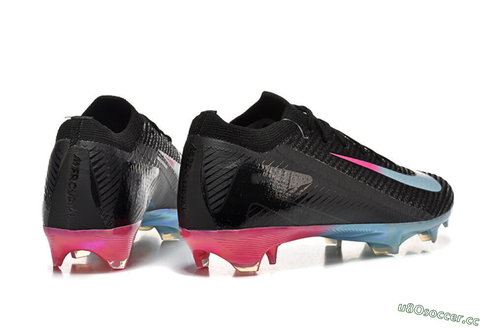 Men's Nike Air Zoom Mercurial Vapor 16 Elite FG Firm Ground Low-Tops Football Boots - Black/Jade/Pink 9