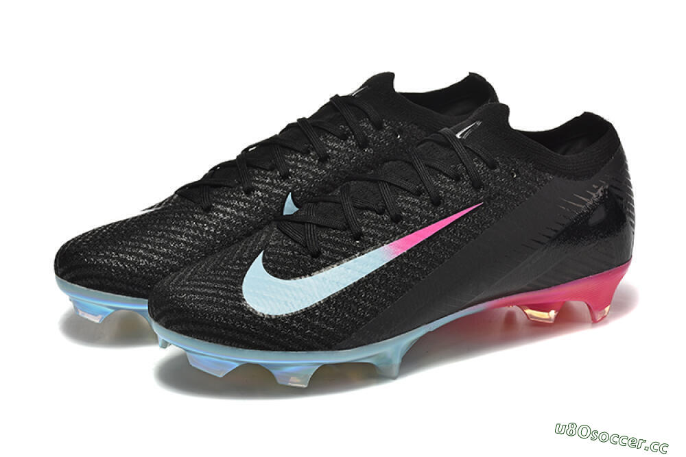 Men's Nike Air Zoom Mercurial Vapor 16 Elite FG Firm Ground Low-Tops Football Boots - Black/Jade/Pink 5
