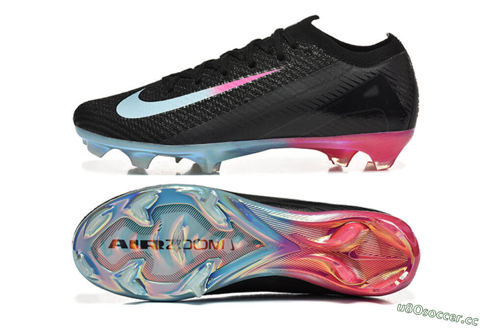 Men's Nike Air Zoom Mercurial Vapor 16 Elite FG Firm Ground Low-Tops Football Boots - Black/Jade/Pink 1