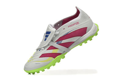 Unisex Adidas Predator 25 Elite Foldover Tongue TF Artificial Turf Low-Tops Football Shoes - Grey/Red/Yellow