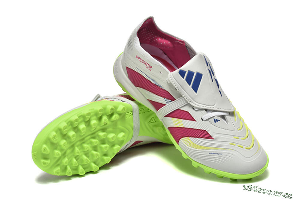 Unisex Adidas Predator 25 Elite Foldover Tongue TF Artificial Turf Low-Tops Football Shoes - Grey/Red/Yellow 4