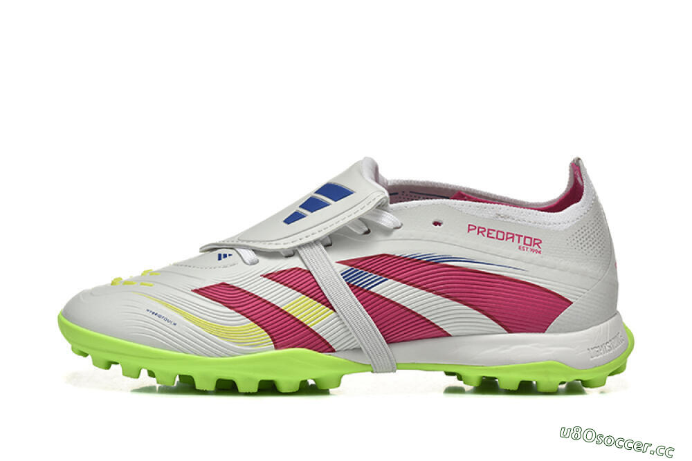 Unisex Adidas Predator 25 Elite Foldover Tongue TF Artificial Turf Low-Tops Football Shoes - Grey/Red/Yellow 0