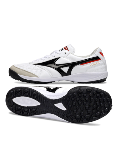Men's Mizuno Morelia Neo 4 TF Artificial Turf Low-Tops Football Shoes - White/Black/Red