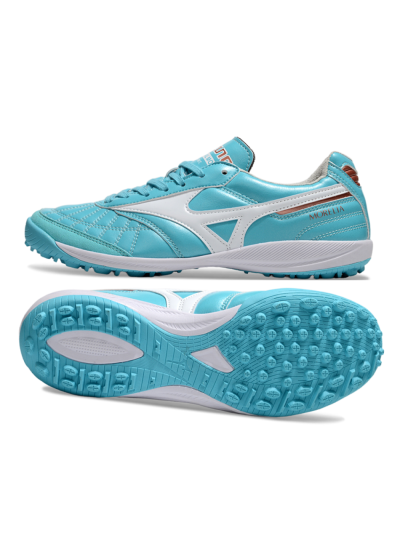 Men's Mizuno Morelia Neo 4 TF Artificial Turf Low-Tops Football Shoes - Jade/White/Red