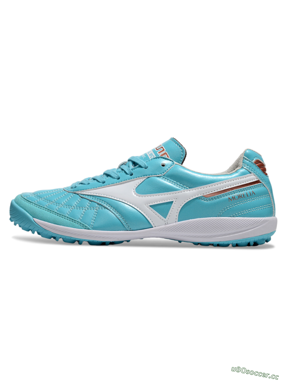Men's Mizuno Morelia Neo 4 TF Artificial Turf Low-Tops Football Shoes - Jade/White/Red 0